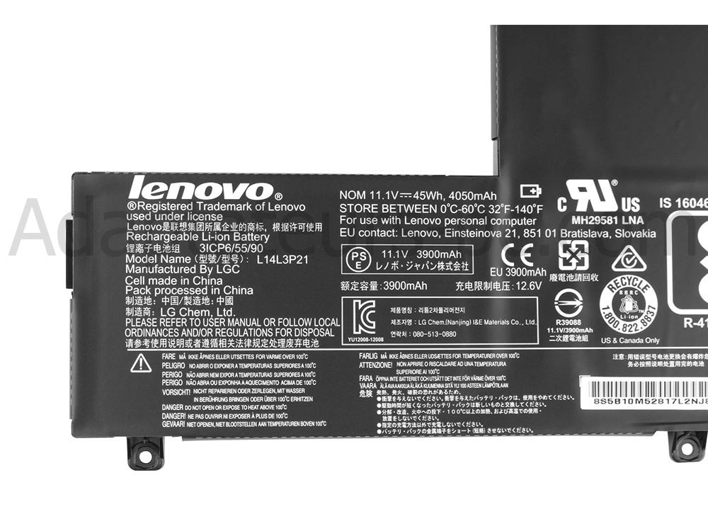 45Whr Original Batterie pour Lenovo Yoga 500 14 15