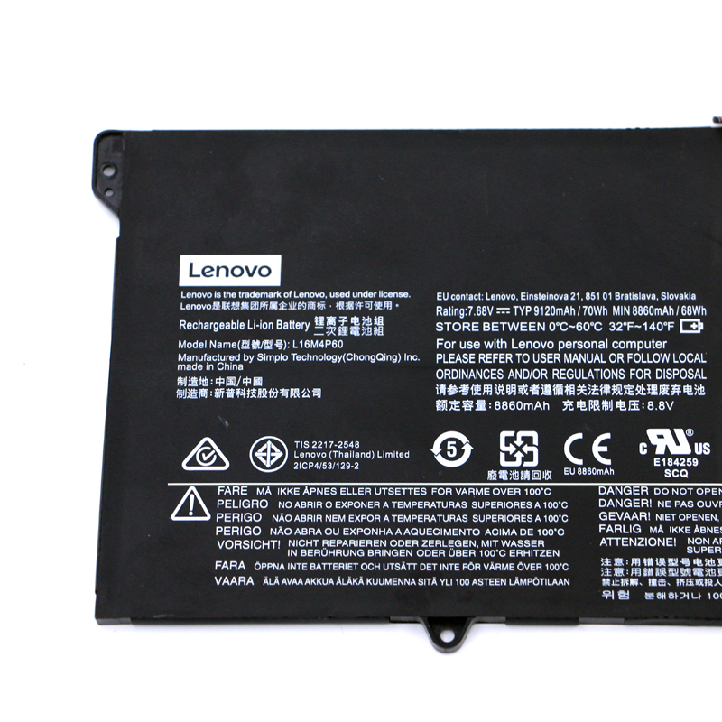 Original Batterie Lenovo Yoga 920-13IKB 80Y7 9120mAh 70Wh