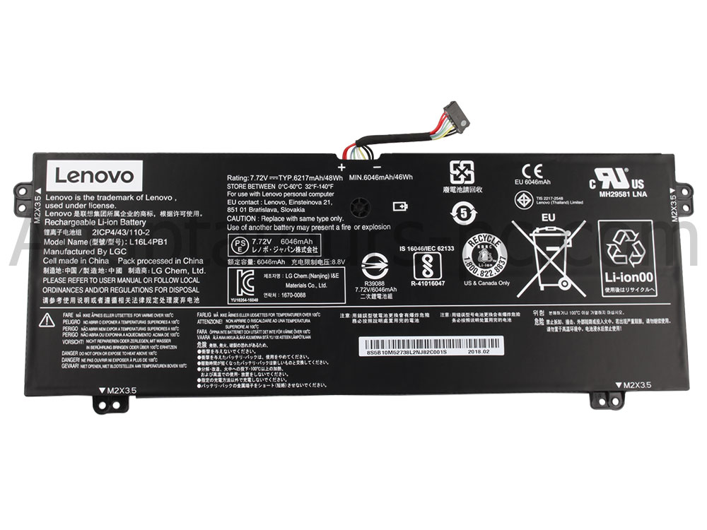 Original 6268mAh 48Wh Batterie Lenovo Yoga 720-13IKB 80X6001GFR