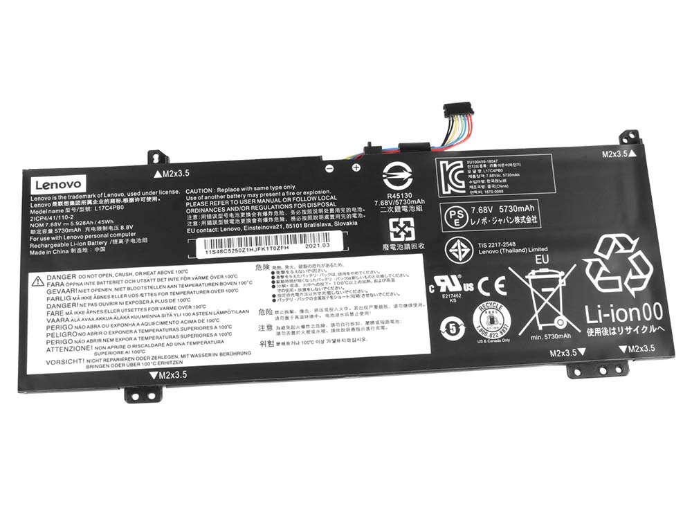 Original Batterie Lenovo Yoga 530-14IKB 81EK 5928mAh 45Wh