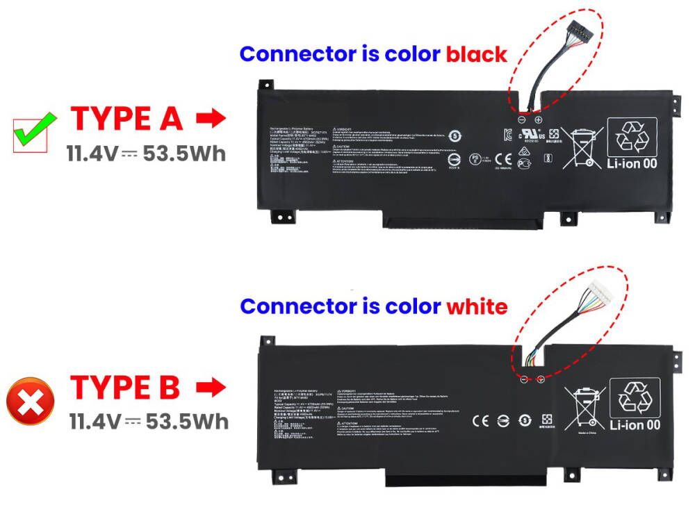 Batterie MSI BTY-M492 4700mAh 53.5Wh