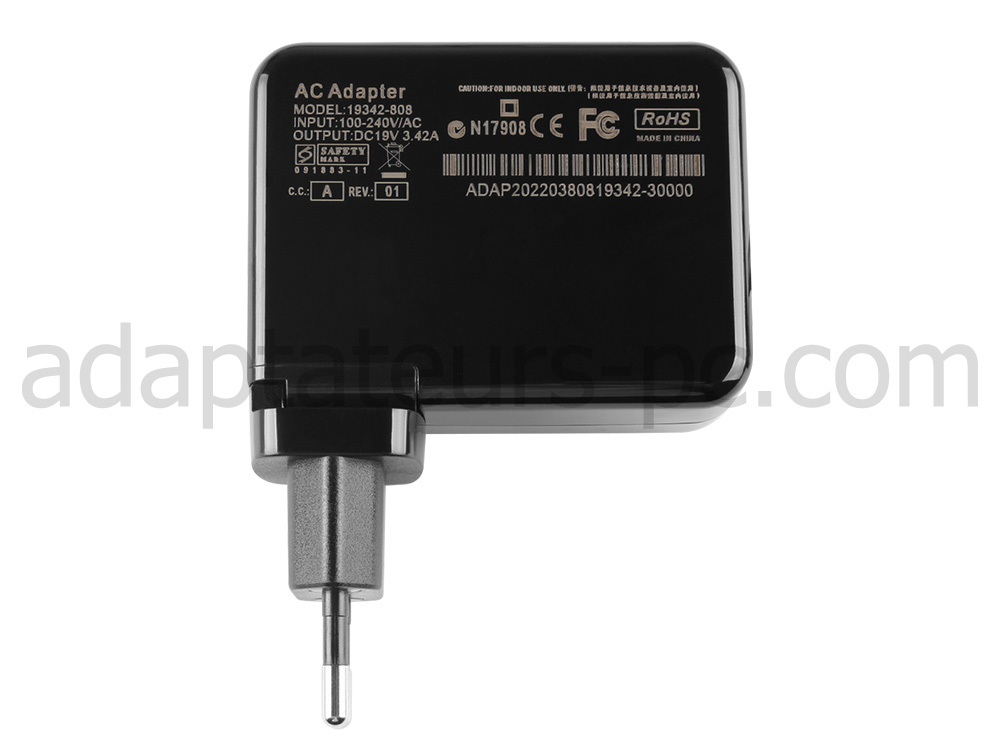 65W Chargeur Gateway TYPE60-190-3150u AC Adaptateur