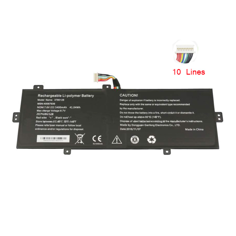 Batterie Medion Akoya E4253 E4254 E3223 5400mAh 41.04Wh