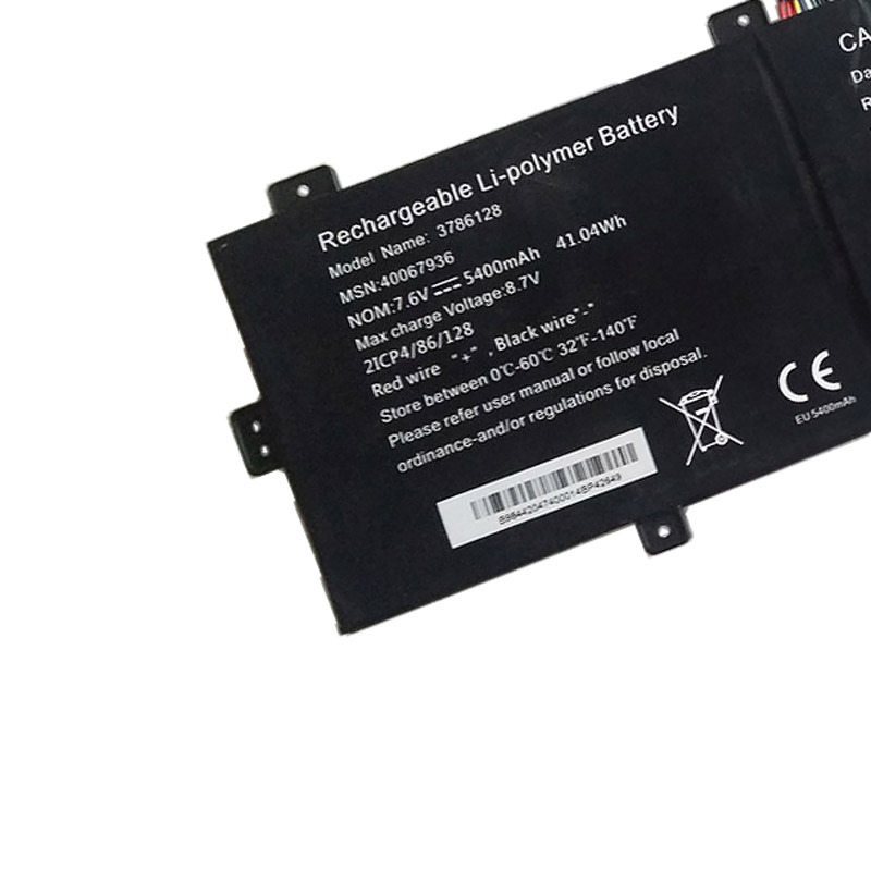 Batterie Medion Akoya E4253 E4254 E3223 5400mAh 41.04Wh