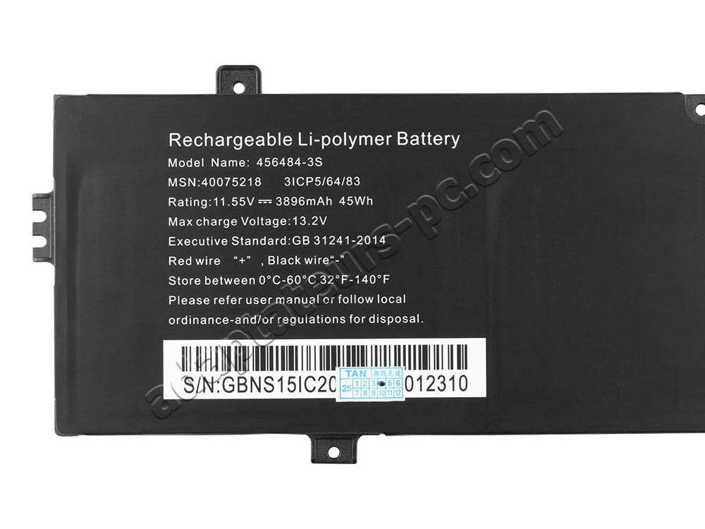 Batterie Medion Akoya E16401(MD 62280) 3896mAh 45Wh