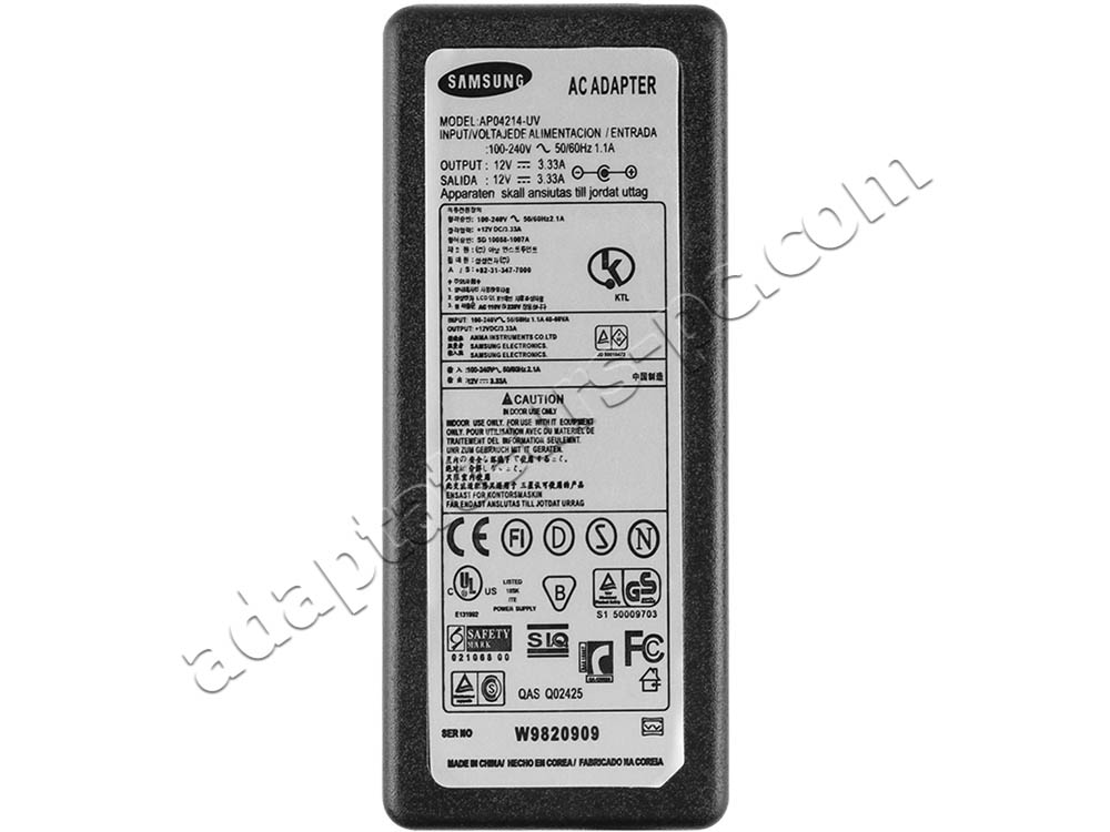 40W Original AC Adaptateur Chargeur pour Samsung ATIV Smart PC 500T 500T1C