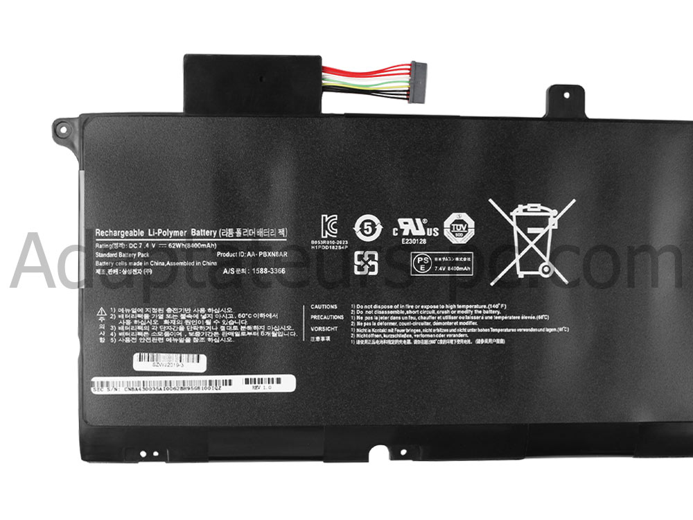 62Wh Batterie Original pour Samsung AA-PBXN8AR BA43-00344A NP900X4D-A03FR