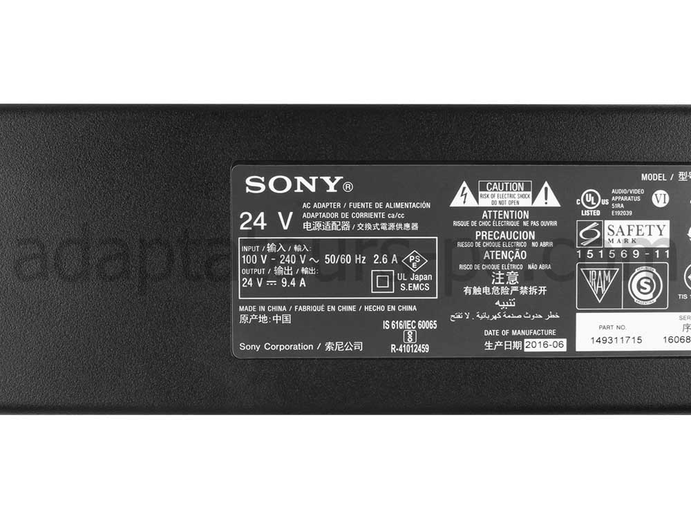 Original 240W AC Adaptateur Chargeur Sony KD-65XE8505 KD65XE8505