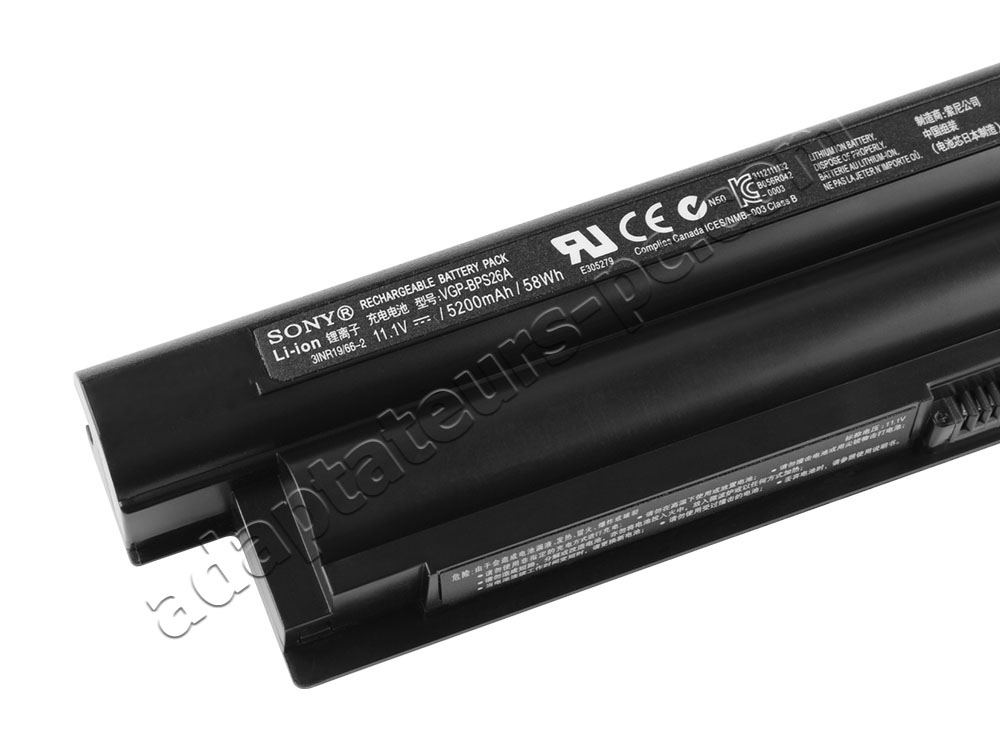 Original Batterie Sony VGP-BPS26A VGP-BPS26 VGP-BPL26 58Wh