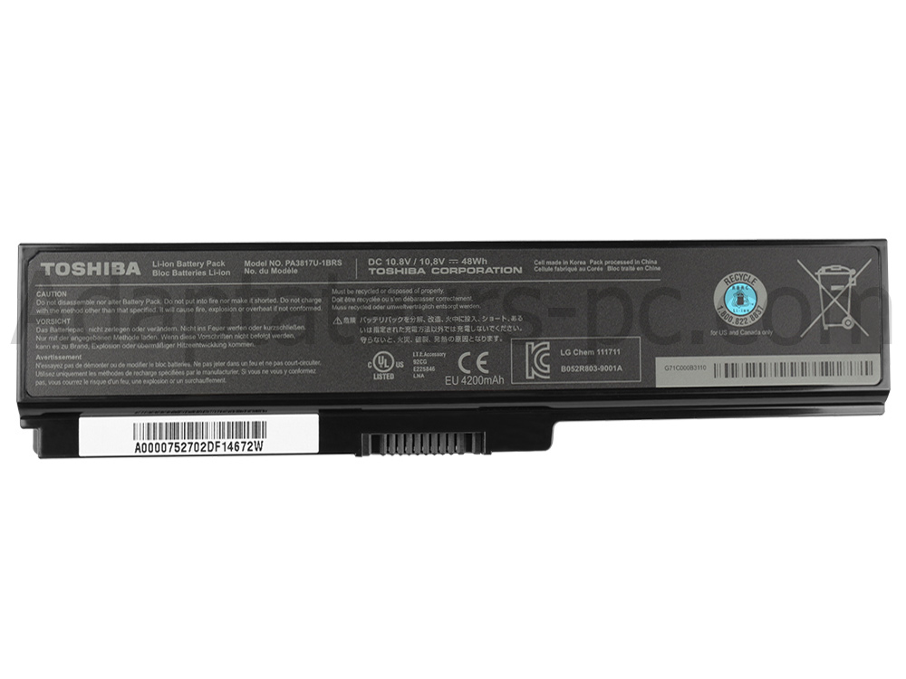 48Wh Toshiba Satellite A660-0T4 A660-0T4 3D A660-0TK Batterie