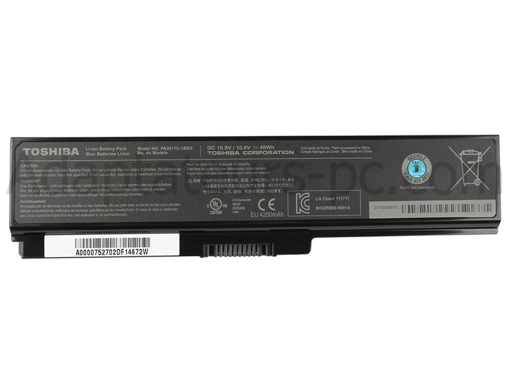 48Wh Toshiba Dynabook T350/46BB T350/46BR T350/46BW Batterie