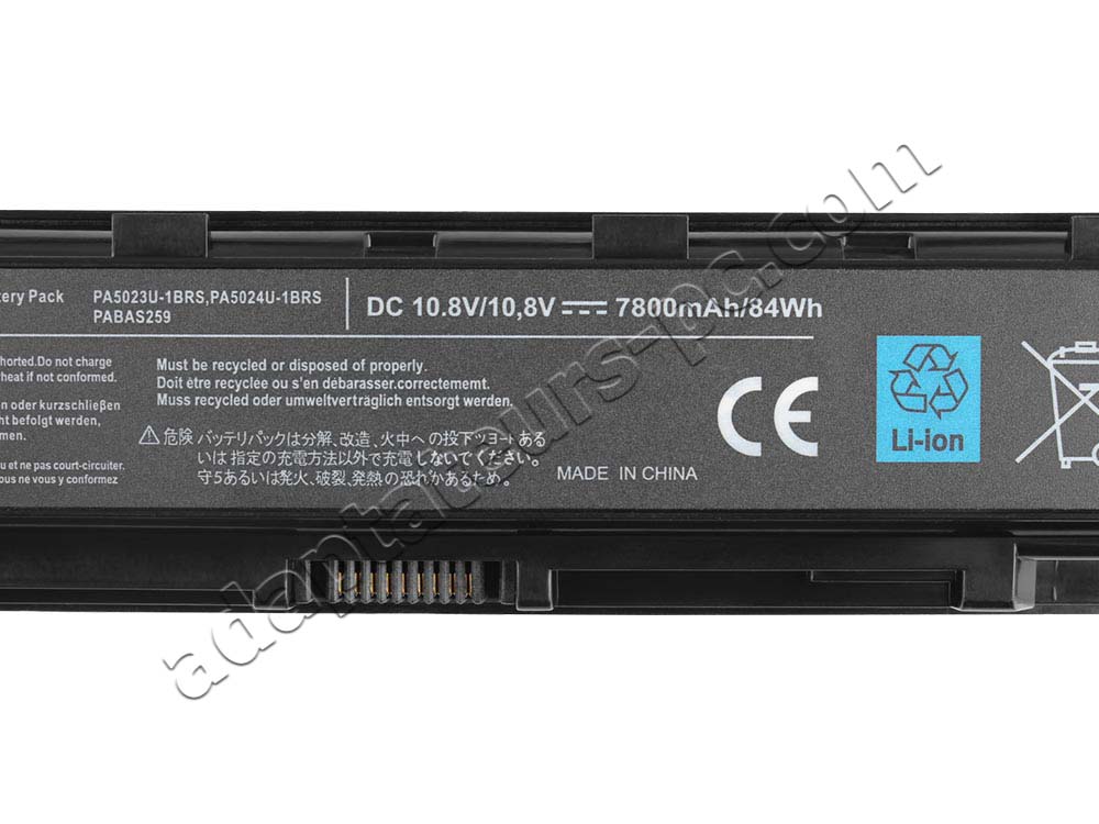 7800mAh / 9Cellules Batterie pour Toshiba Satellite C55D