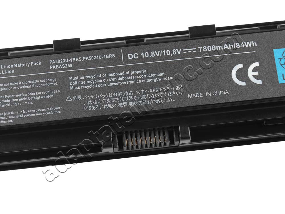 7800mAh / 9Cellules Batterie pour Toshiba Satellite C55D
